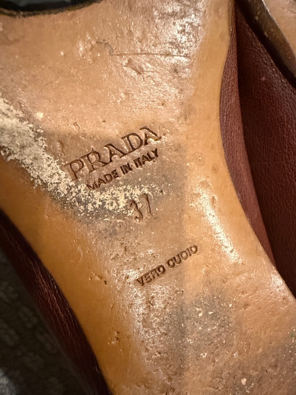 Prada Burgundy Leather Penny Loafers - Picture 6 of 12